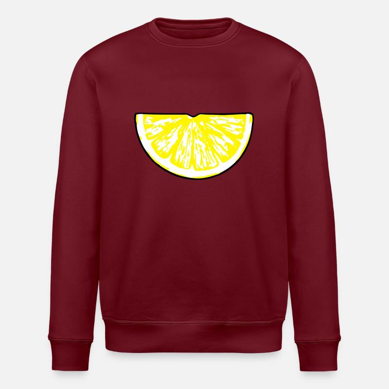 lemon_slice - Stanley/Stella Unisex Bio-Sweatshirt ROLLER - Burgunderrot