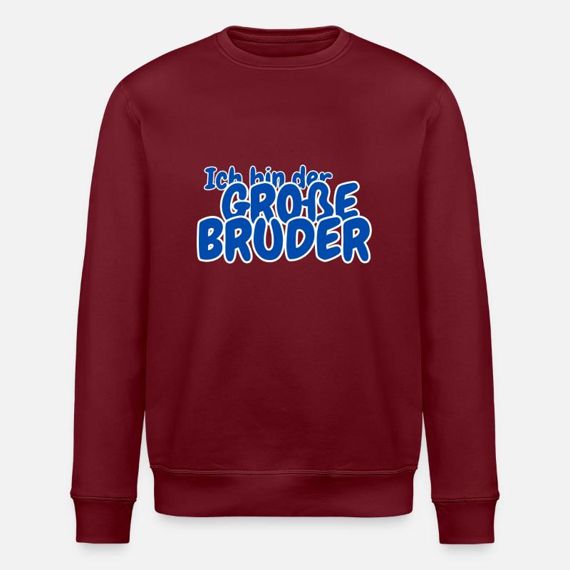 Ich bin der grosse Bruder - Stanley/Stella Unisex Bio-Sweatshirt ROLLER - Burgunderrot