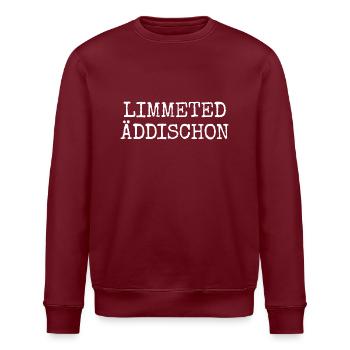 Limmeted Äddischon - Kölsche Edition Rheinländer - Stanley/Stella Unisex Bio-Sweatshirt ROLLER - Burgunderrot - Vorne - Nik (191cm)