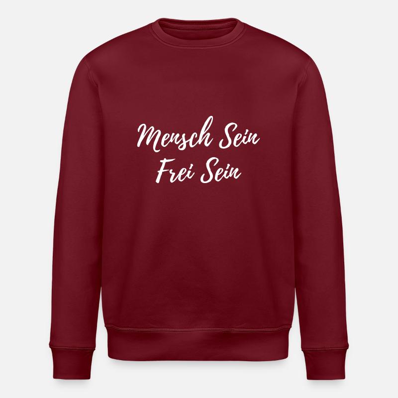 Mensch Sein - Stanley/Stella Unisex Bio-Sweatshirt ROLLER - Burgunderrot