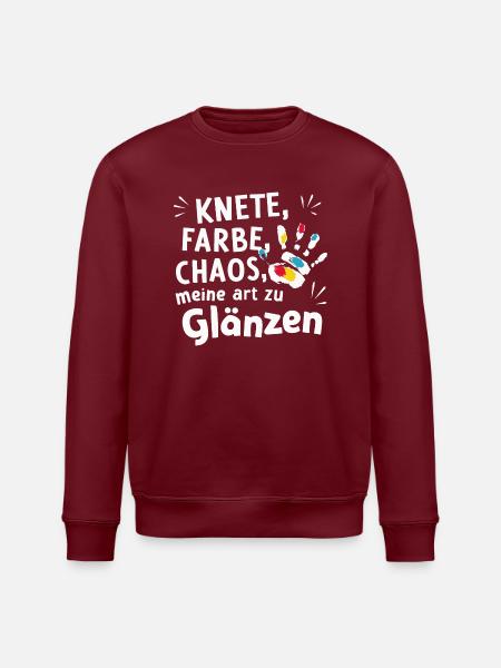 Kita-Knete-Chaos Glanz für Betreuerin Farbspaß - Stanley/Stella Unisex Bio-Sweatshirt ROLLER - Burgunderrot