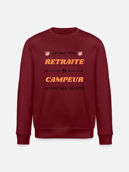 Ich habe zwei Titel - Stanley/Stella Unisex Bio-Sweatshirt ROLLER - Burgunderrot