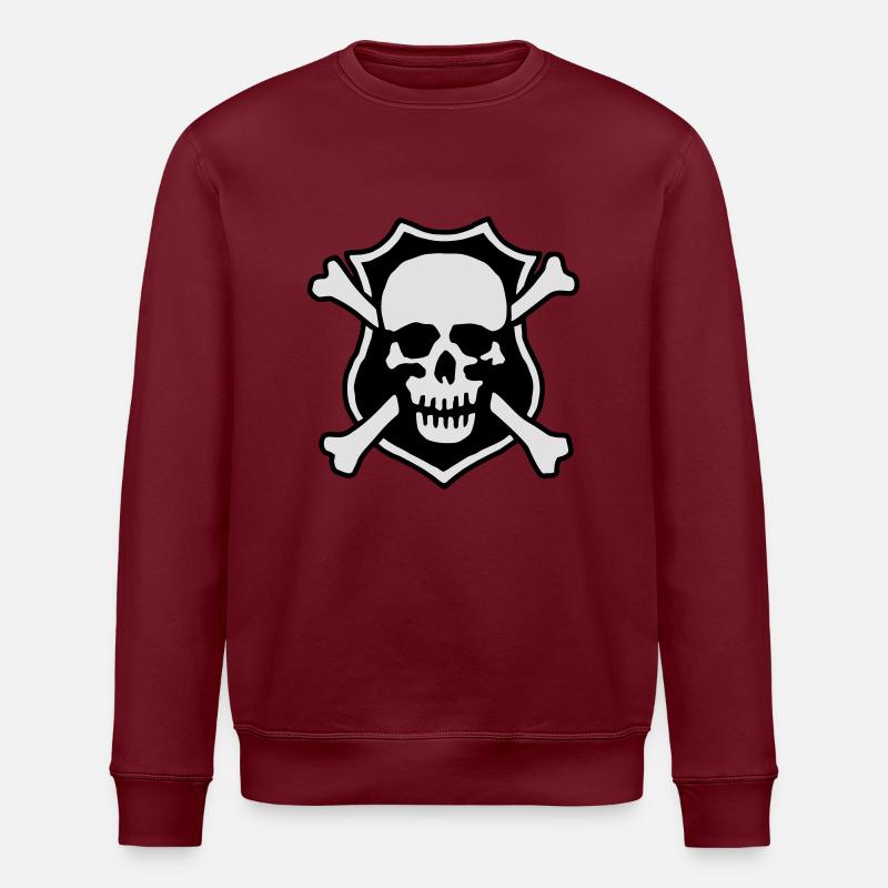 skull_032013_b_2c - Sweat bio ROLLER Stanley/Stella Unisexe - bordeaux