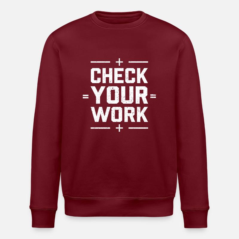 Les mathématiques simplifiées - Sweat bio ROLLER Stanley/Stella Unisexe - bordeaux