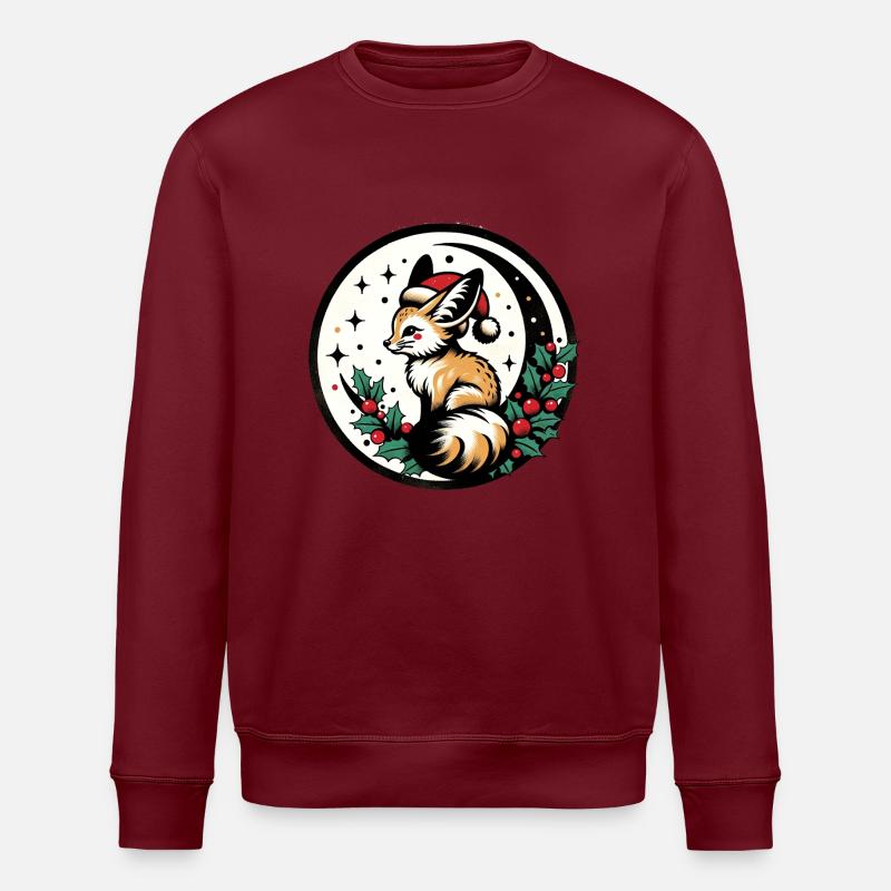 Yule Fox - Stanley/Stella ROLLER Unisex Organic Sweatshirt - burgundy