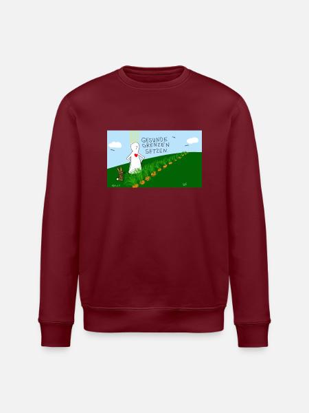 Gesunde Grenzen setzen. - Stanley/Stella Unisex Bio-Sweatshirt ROLLER - Burgunderrot