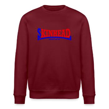 SKINHEADS - Stanley/Stella Unisex Bio-Sweatshirt ROLLER - Burgunderrot - Vorne - Nik (191cm)