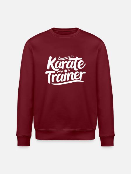 Karate-Trainer Shirt Kampfkunst Meister Geschenk - Stanley/Stella Unisex Bio-Sweatshirt ROLLER - Burgunderrot