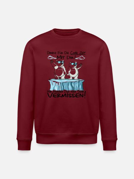 Wir werden dich vermissen - Jobwechsel Kollegen - Stanley/Stella Unisex Bio-Sweatshirt ROLLER - Burgunderrot