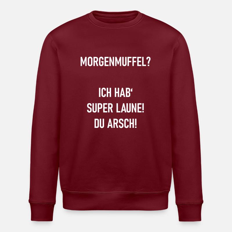 Morgenmuffel - Stanley/Stella Unisex Bio-Sweatshirt ROLLER - Burgunderrot