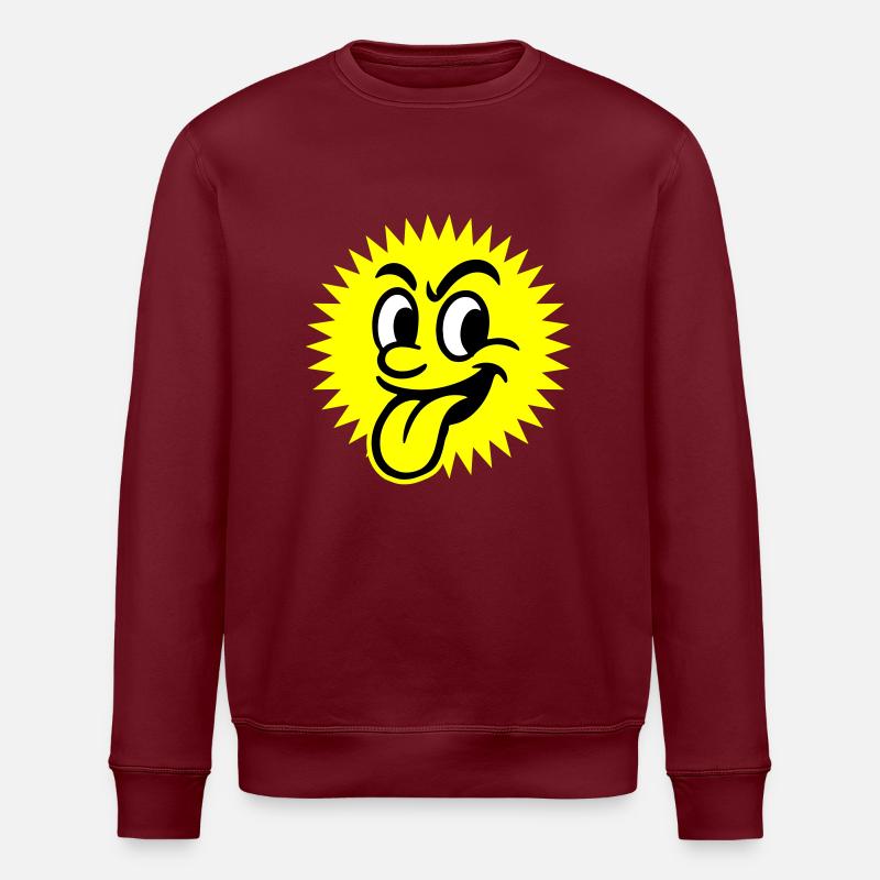 Sonne Sommer Gesicht - Stanley/Stella Unisex Bio-Sweatshirt ROLLER - Burgunderrot