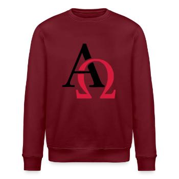 Alpha & Omega - Stanley/Stella Unisex Bio-Sweatshirt ROLLER - Burgunderrot - Vorne - Nik (191cm)