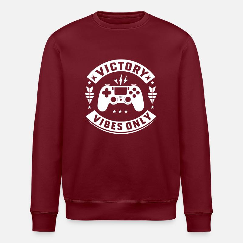 Victory Vibes Only - Stanley/Stella ROLLER Unisex Organic Sweatshirt - burgundy