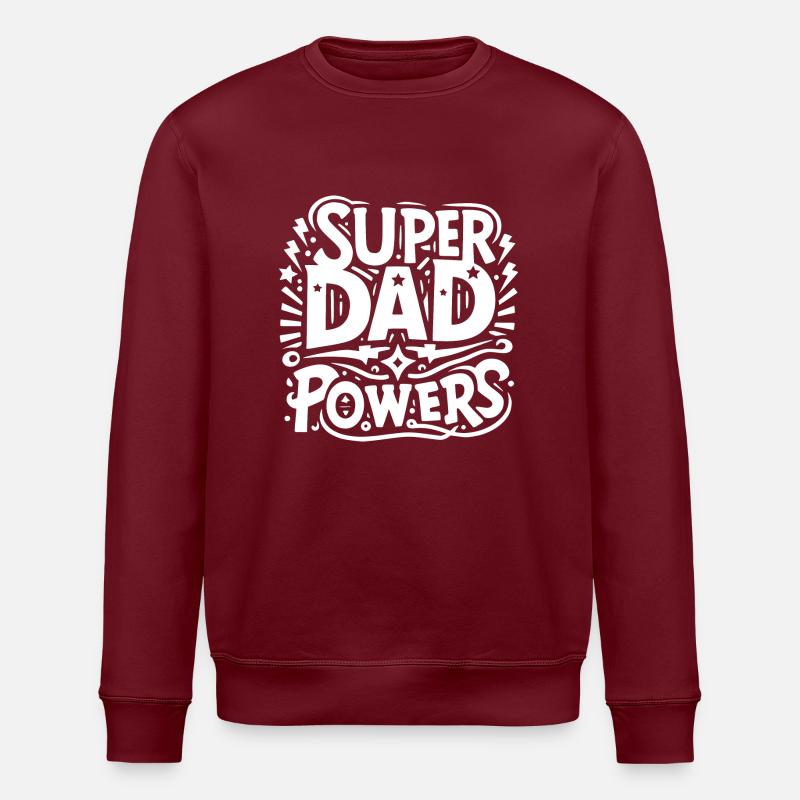 Super-Dad-Kräfte - Stanley/Stella Unisex Bio-Sweatshirt ROLLER - Burgunderrot
