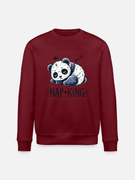 Nap King - Stanley/Stella Unisex Bio-Sweatshirt ROLLER - Burgunderrot