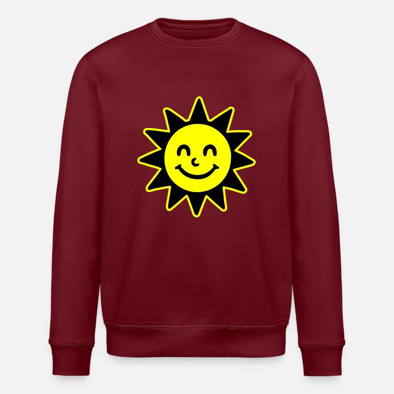 Sonne Comic Sommer - Stanley/Stella Unisex Bio-Sweatshirt ROLLER - Burgunderrot