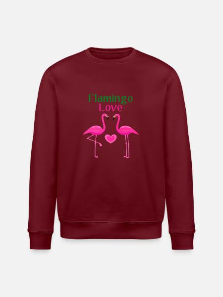 Flamingo Liebe - Stanley/Stella Unisex Bio-Sweatshirt ROLLER - Burgunderrot
