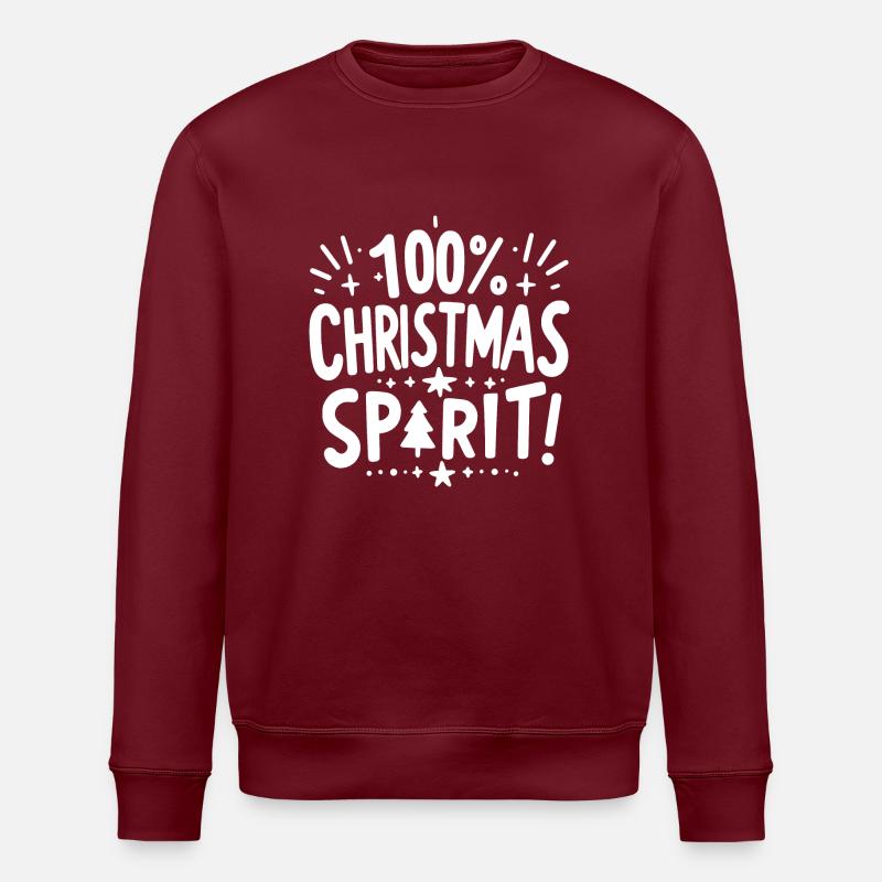 100% de Noël - Sweat bio ROLLER Stanley/Stella Unisexe - bordeaux
