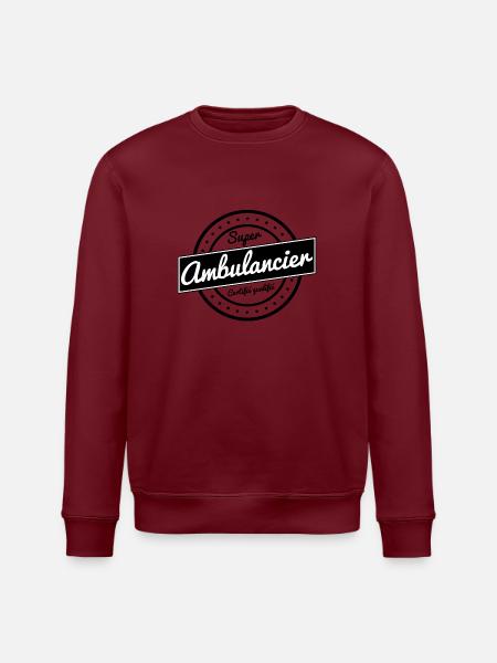 Super-Ambulanz - Stanley/Stella Unisex Bio-Sweatshirt ROLLER - Burgunderrot