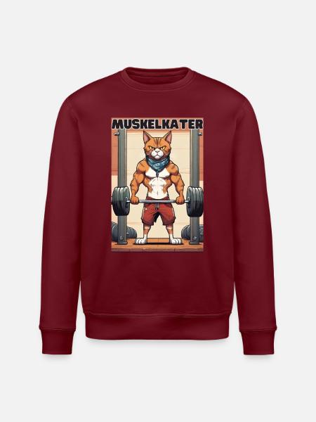 Muskelkater - Stanley/Stella Unisex Bio-Sweatshirt ROLLER - Burgunderrot