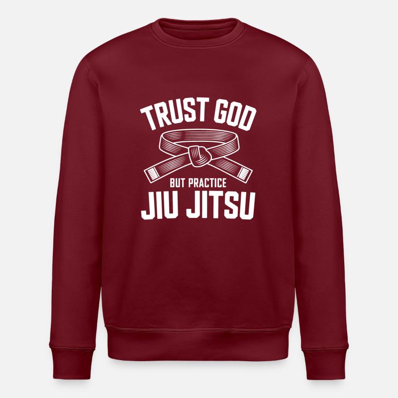 Experience discipline in grappling - Stanley/Stella ROLLER Unisex Organic Sweatshirt - burgundy