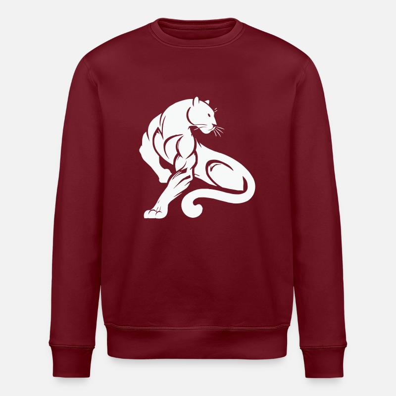 Panther Leopard - Stanley/Stella Unisex Bio-Sweatshirt ROLLER - Burgunderrot
