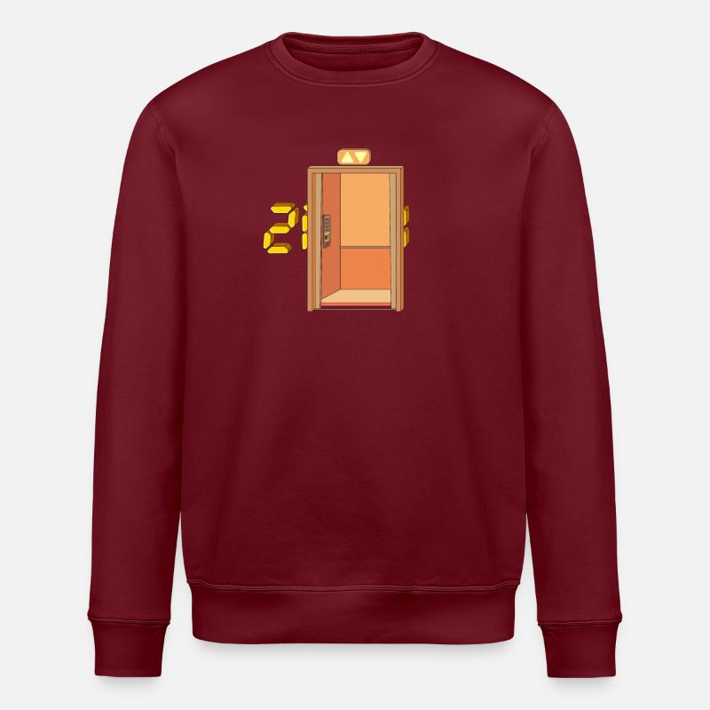 HERE I GET ON - Stanley/Stella ROLLER Unisex Organic Sweatshirt - burgundy
