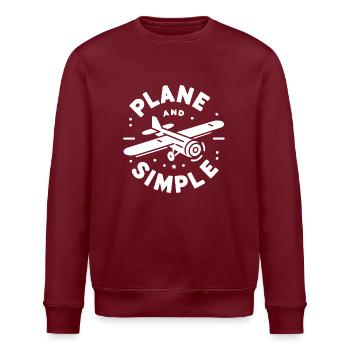 Ebene und einfach - Stanley/Stella Unisex Bio-Sweatshirt ROLLER - Burgunderrot - Vorne - Nik (191cm)