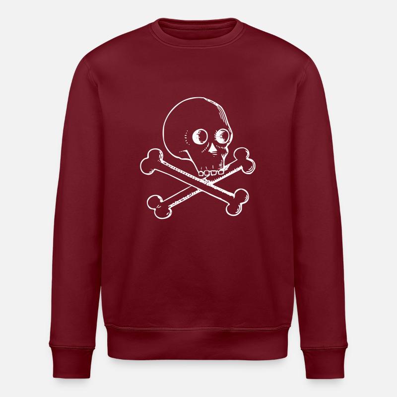 Schädel und Knochen - Stanley/Stella Unisex Bio-Sweatshirt ROLLER - Burgunderrot