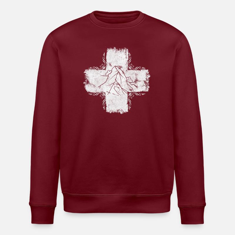 Suisse 🇨🇭 Suisse drapeau suisse - Sweat bio ROLLER Stanley/Stella Unisexe - bordeaux