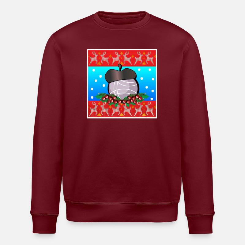 Joyeux Noël - HIVER Pétanque - BOULE - Sweat bio ROLLER Stanley/Stella Unisexe - bordeaux