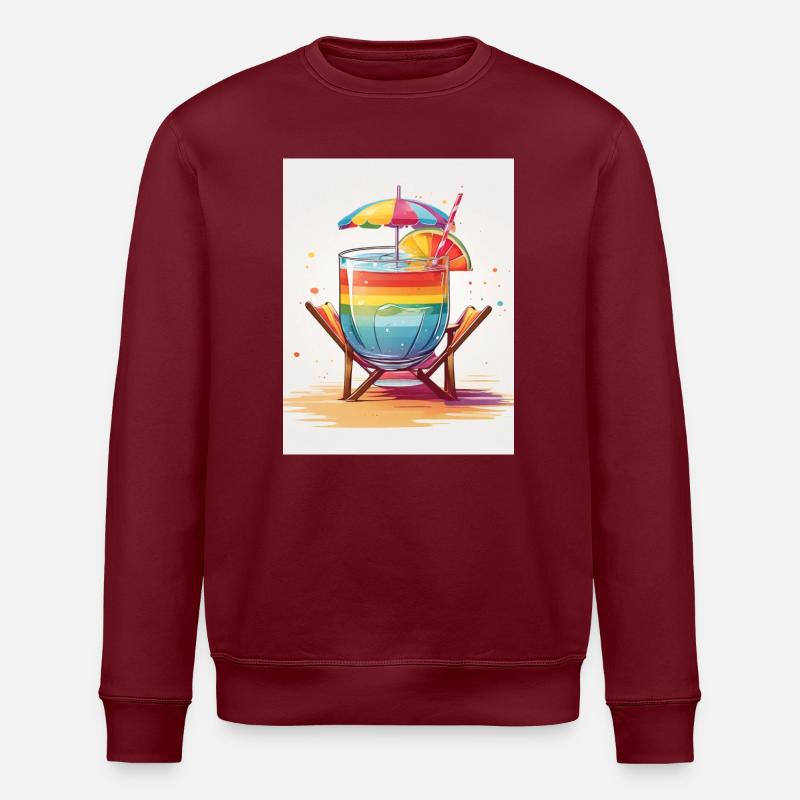 Regenbogen-Cocktail - Stanley/Stella Unisex Bio-Sweatshirt ROLLER - Burgunderrot