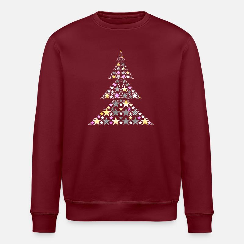 Festlicher Weihnachtsbaum - Stanley/Stella Unisex Bio-Sweatshirt ROLLER - Burgunderrot
