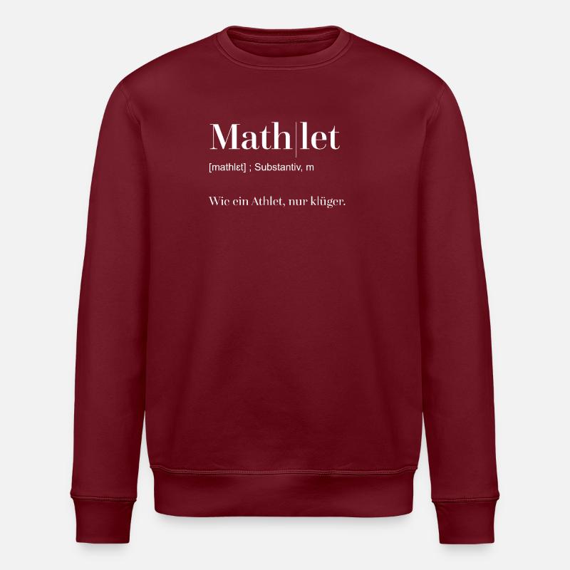 Woerterbuch Mathlet weiß - Stanley/Stella Unisex Bio-Sweatshirt ROLLER - Burgunderrot