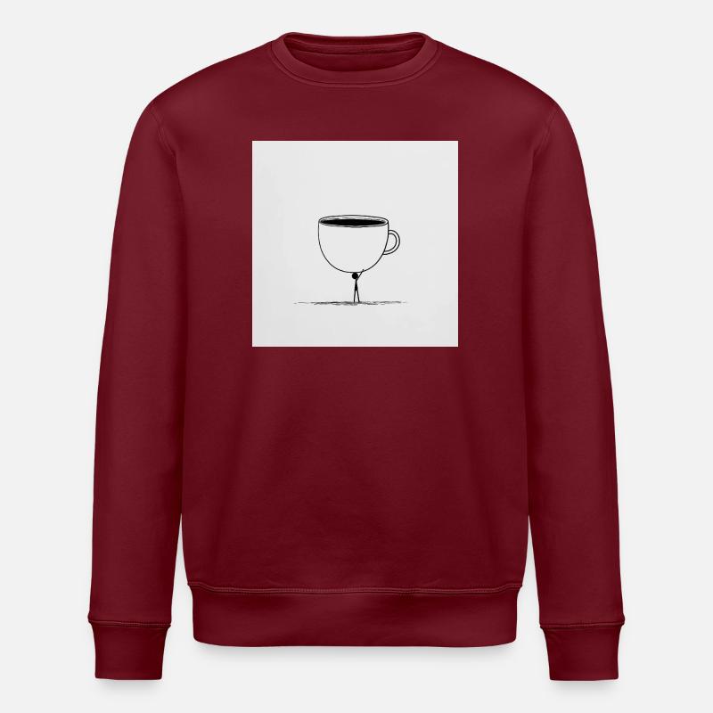 Kaffee? Nur in Eimern, bitte! - Stanley/Stella Unisex Bio-Sweatshirt ROLLER - Burgunderrot
