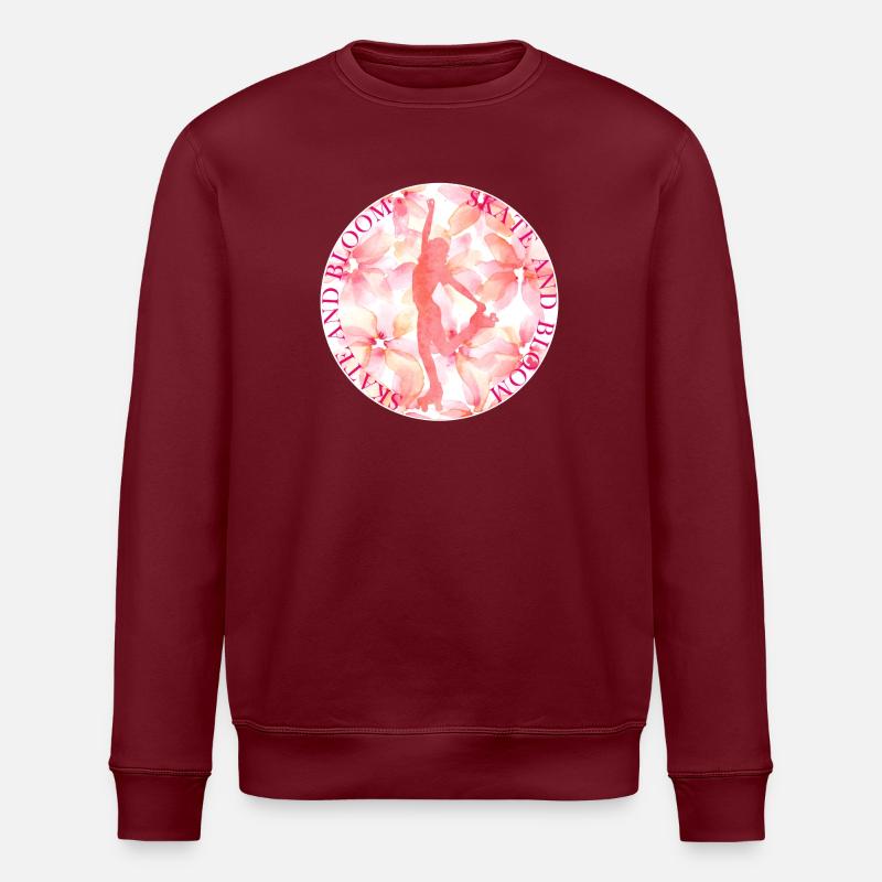SKATE AND BLOOM - Stanley/Stella Unisex Bio-Sweatshirt ROLLER - Burgunderrot