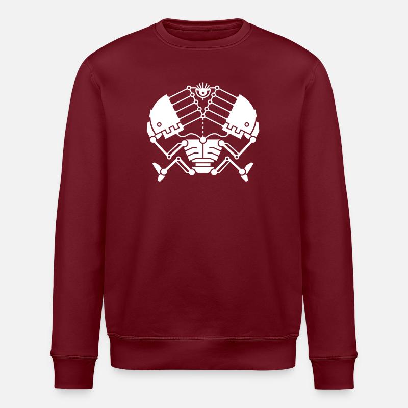3rd Eye Robotics - white version - Stanley/Stella ROLLER Unisex Organic Sweatshirt - burgundy