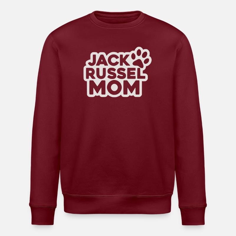 Jack Russell Mom - Stanley/Stella ROLLER Unisex Organic Sweatshirt - burgundy