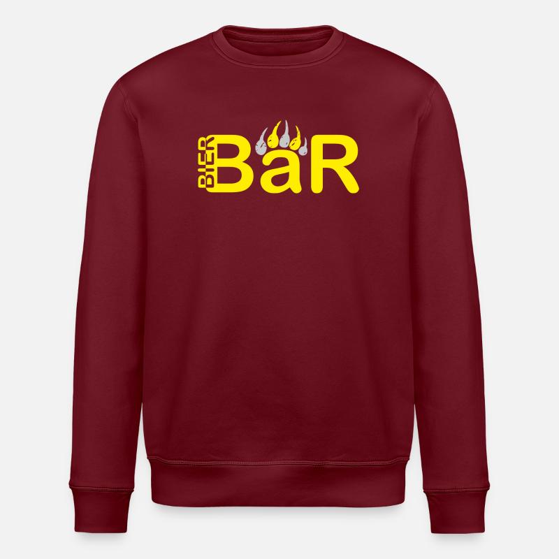 BierBär - Stanley/Stella Unisex Bio-Sweatshirt ROLLER - Burgunderrot