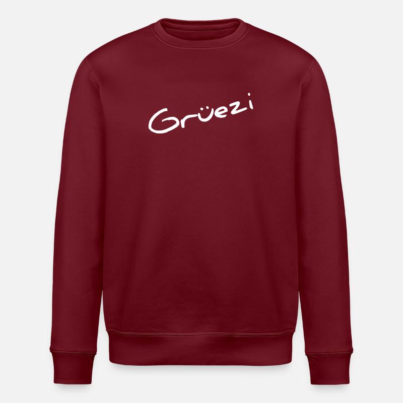 Grüezi - Hopp Schwiiz - Schweiz - Suisse - Sweat bio ROLLER Stanley/Stella Unisexe - bordeaux