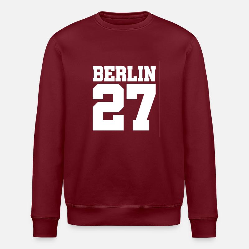 Berlin 27 - Bezirk - Postleitzahl - Geschenkidee - Stanley/Stella Unisex Bio-Sweatshirt ROLLER - Burgunderrot