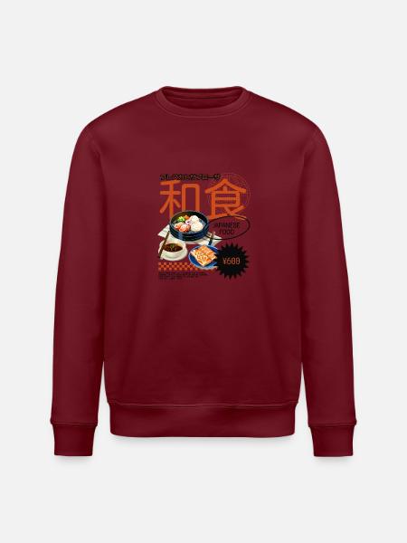 Japan - Japanese Food - Asia - Asien - Essen - Stanley/Stella Unisex Bio-Sweatshirt ROLLER - Burgunderrot