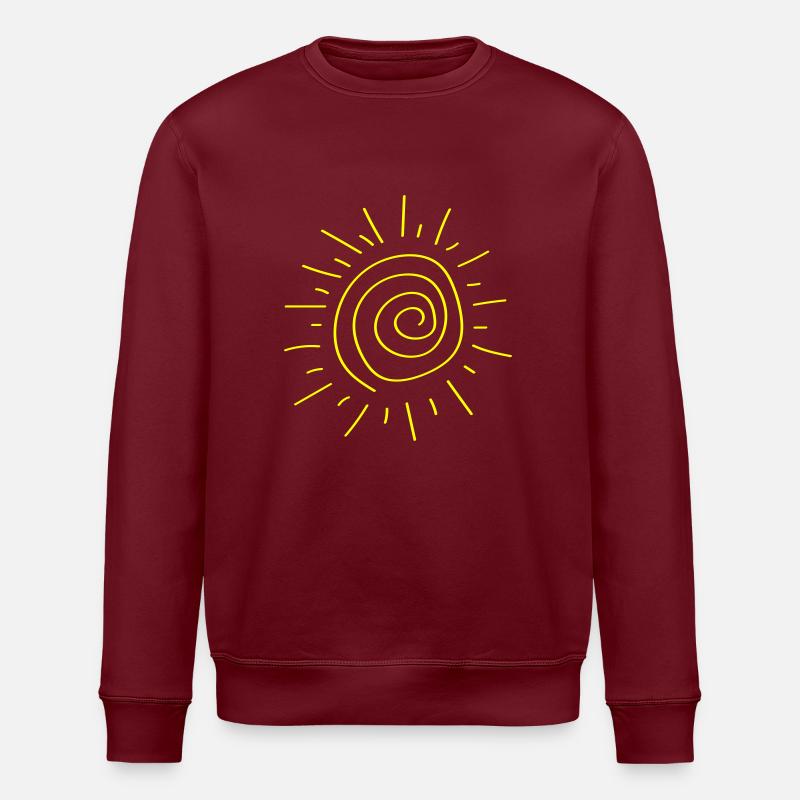 Sonne Sommer Zeichen - Stanley/Stella Unisex Bio-Sweatshirt ROLLER - Burgunderrot