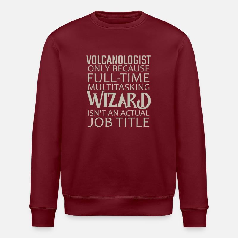 Volcanologue Sorcier Volcanologie - Sweat bio ROLLER Stanley/Stella Unisexe - bordeaux