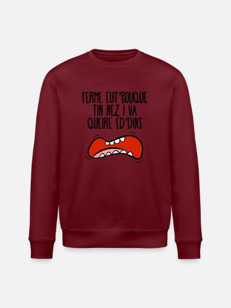 Ferme eut'bouque... - Stanley/Stella Unisex Bio-Sweatshirt ROLLER - Burgunderrot