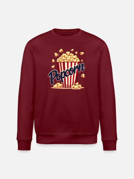 Karneval Outfit - Popcorn Kostüm - Stanley/Stella Unisex Bio-Sweatshirt ROLLER - Burgunderrot
