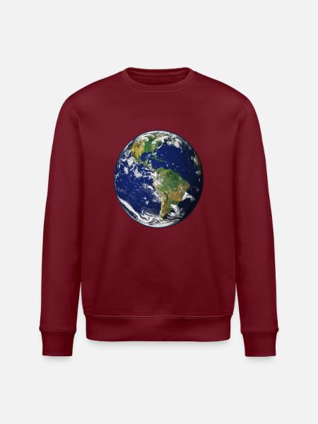 Planet Erde - Stanley/Stella Unisex Bio-Sweatshirt ROLLER - Burgunderrot