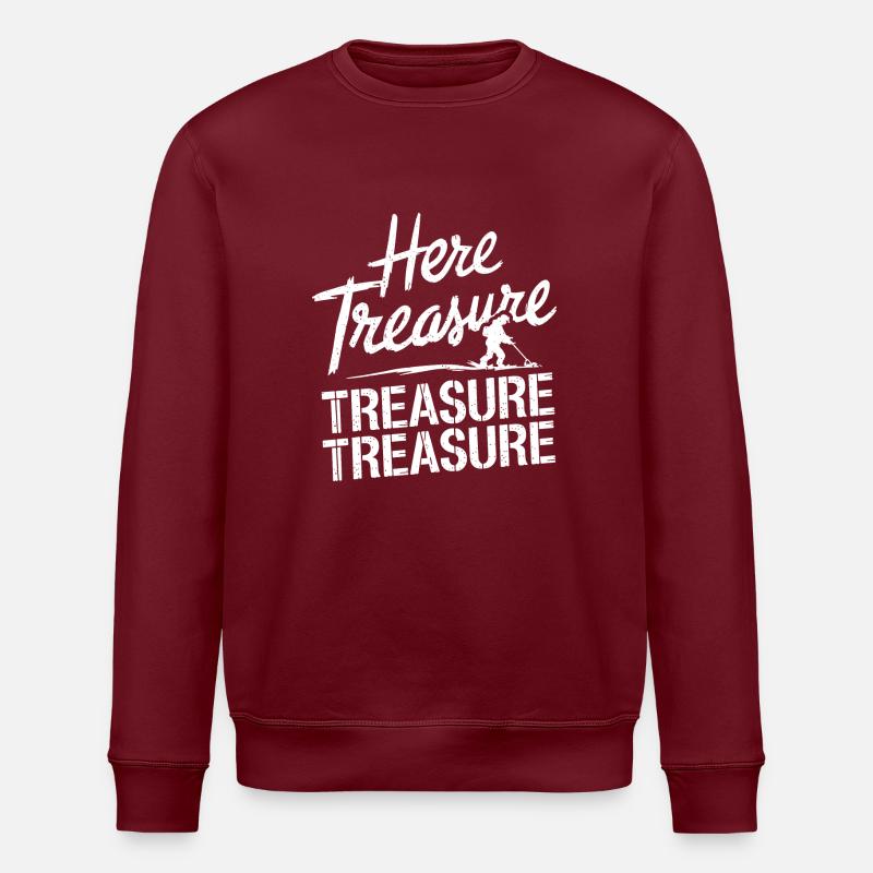 Schatzjäger Spruch für Männer - Stanley/Stella Unisex Bio-Sweatshirt ROLLER - Burgunderrot