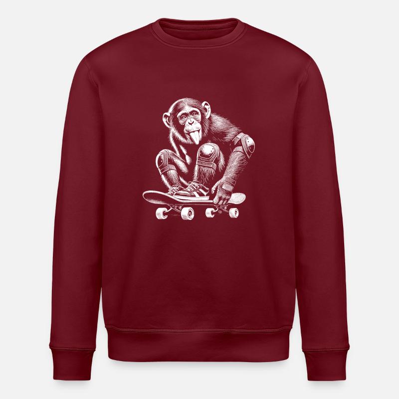 Skateboard - Stanley/Stella ROLLER Unisex Organic Sweatshirt - burgundy