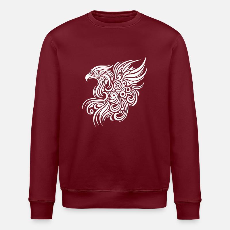 Eagle Tribal 1 - Stanley/Stella ROLLER Unisex Organic Sweatshirt - burgundy